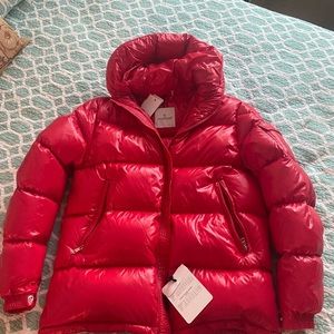New Red Ecrins Moncler Quilted Down Puff sz 4